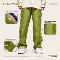 INF Men's | Street Retro Sports Casual Pants Spring And Summer Loose Parallel Bars Side Striped Wide Leg Overalls Men's main image 1