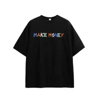 Jiezhan Men's Wear | Contrast Color Texture Towel Embroidered T-shirt  Spring/Summer New Loose Fashion Brand Letter Short Sleeve Men sku image 2