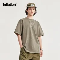 INF Men's Wear | Street Asut Dye Embroidered T-Shirt Spring/Summer  New Loose Fashion Brand Short Sleeve Top main image 2