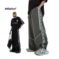 INF Men's | Tailored Printed Patchwork Wide Leg Pants American Sports Loose Pants Retro Lazy Casual Wide Leg Pants main image 1