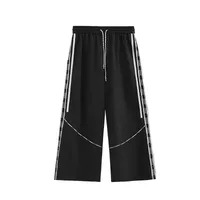 INF Men's | Tailored Printed Patchwork Wide Leg Pants American Sports Loose Pants Retro Lazy Casual Wide Leg Pants sku image 5