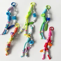 Dopamine Acrylic Beaded Letters Woven Rope Miu Bag Hanging Explosive Colorful Letters Beaded Bag Pendant main image 1