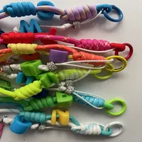 Dopamine Acrylic Beaded Letters Woven Rope Miu Bag Hanging Explosive Colorful Letters Beaded Bag Pendant main image 2