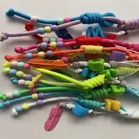 Dopamine Acrylic Beaded Letters Woven Rope Miu Bag Hanging Explosive Colorful Letters Beaded Bag Pendant main image 3