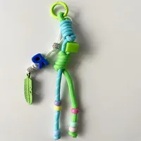 Dopamine Acrylic Beaded Letters Woven Rope Miu Bag Hanging Explosive Colorful Letters Beaded Bag Pendant sku image 3
