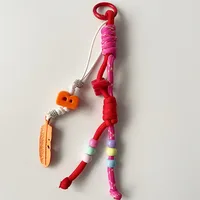 Dopamine Acrylic Beaded Letters Woven Rope Miu Bag Hanging Explosive Colorful Letters Beaded Bag Pendant sku image 4