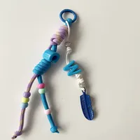 Dopamine Acrylic Beaded Letters Woven Rope Miu Bag Hanging Explosive Colorful Letters Beaded Bag Pendant sku image 6