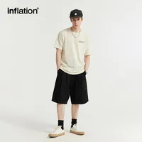 INF Men's Clothing | Double Pleated Suit Shorts  Spring And Summer Fashion Brand New Casual Loose Wide Leg Suit Shorts Men main image 1