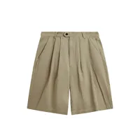 INF Men's Clothing | Double Pleated Suit Shorts  Spring And Summer Fashion Brand New Casual Loose Wide Leg Suit Shorts Men sku image 1