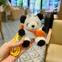 New Style Cute T-Shirt Bag Panda Bear Plush Pendant Car Keychain Cartoon Bag Pendant Girl's Gift sku image 5