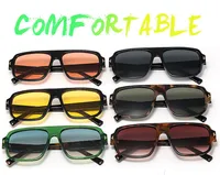 New  T-shaped Large-frame Aviator Sunglasses Men's Square Fashion Sunscreen Sunglasses T22127 main image 2