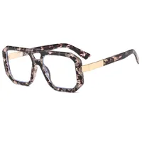 Artistic Retro Men's And Women's Plain Glasses M6145 Box All-match Face Repair Glasses Frame sku image 3