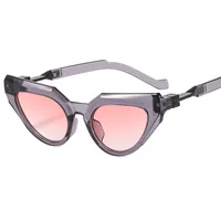 New Y2g Future Technology Style Fashion Cat Eye Sunglasses T22099   Face Repair Fashion Sunglasses sku image 7