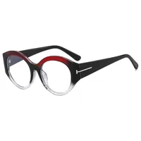 New T-shaped Flat Glasses Sunglasses  Style Cat's Eye  Women's Glasses Can Be Equipped With Glasses Frame T22132 sku image 2
