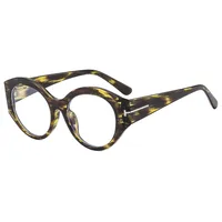 New T-shaped Flat Glasses Sunglasses  Style Cat's Eye  Women's Glasses Can Be Equipped With Glasses Frame T22132 sku image 4