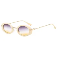 New  Retro Oval Ladies Sunglasses   Trend Personalized Small Frame Hot Sunglasses T22129 main image 3