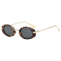 New  Retro Oval Ladies Sunglasses   Trend Personalized Small Frame Hot Sunglasses T22129 sku image 3
