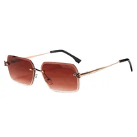 New Summer Frameless Small Square Trim Sunglasses Men's And Women's Fashion Items Sunglasses T22137 sku image 5