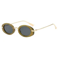 New  Retro Oval Ladies Sunglasses   Trend Personalized Small Frame Hot Sunglasses T22129 sku image 4