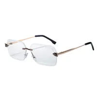 New Summer Frameless Small Square Trim Sunglasses Men's And Women's Fashion Items Sunglasses T22137 sku image 6
