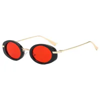 New  Retro Oval Ladies Sunglasses   Trend Personalized Small Frame Hot Sunglasses T22129 sku image 5