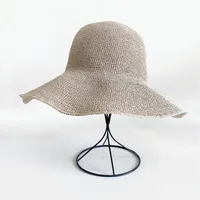 Summer Fine Hook Shade Hat Handmade Fine Paper Grass Fisherman Hat Spring All-match Travel Dome Hat Sun Protection And Sunshade main image 2