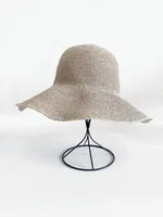 Summer Fine Hook Shade Hat Handmade Fine Paper Grass Fisherman Hat Spring All-match Travel Dome Hat Sun Protection And Sunshade sku image 2