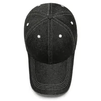 In Stock Denim Baseball Cap Bare Cap Outdoor Denim Monochrome Dome Big Brim Sunshade Hat  Hot Sale main image 3