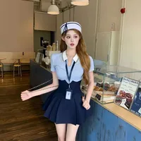 Navy Hat JK Sailor Hat  New Sunscreen Hat Women's Sunshade Seaside Sun Hat Summer Beret sku image 12