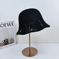 Sunscreen Fisherman Hat Women's Summer New-style Simple All-match Sunshade Basin Hat Knitted New-style Woven Face-covering Bucket Hat main image 2