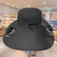 Solar Fan Hat Men's Summer Outdoor Mountaineering Fishing UV-proof Sunshade Oversized Beaves Sunscreen Fisherman Hat sku image 8