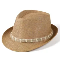Straw Hat Men's Middle-aged And Elderly Sunshade Hat British Vintage Gentleman Breathable Straw Hat Sunshade Breathable Hat main image 2