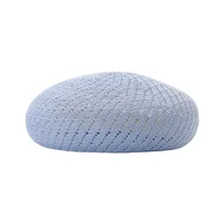 Spring Tencel Fluffy Linen New Knitted Hollow Beret New Artists' Cap Women's New-style Fine Knitted sku image 3