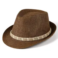 Straw Hat Men's Middle-aged And Elderly Sunshade Hat British Vintage Gentleman Breathable Straw Hat Sunshade Breathable Hat main image 4