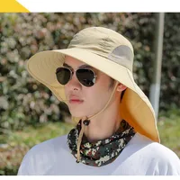 Summer Big Neaves Shawl Sun Hat Men's Outdoor Sunscreen Mountaineering Fishing Hat  Casual Waterproof Quick-drying Fisherman Hat main image 3