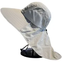 Summer Big Neaves Shawl Sun Hat Men's Outdoor Sunscreen Mountaineering Fishing Hat  Casual Waterproof Quick-drying Fisherman Hat main image 4