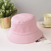 Dopamine New-style Candy-colored Fisherman Hat Solid Color Sunscreen Bucket Hat Table Lamp Hat Thin Elegant Sun Hat Basin Hat sku image 5
