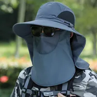 Summer Big Neaves Shawl Sun Hat Men's Outdoor Sunscreen Mountaineering Fishing Hat  Casual Waterproof Quick-drying Fisherman Hat sku image 22