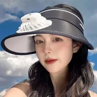 Zhao Lusi USB Rechargeable Fan Hat Women's Adult Simple Sunscreen Hat Sunshade Lightweight Breathable Empty Hat main image 2