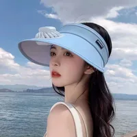 Zhao Lusi USB Rechargeable Fan Hat Women's Adult Simple Sunscreen Hat Sunshade Lightweight Breathable Empty Hat sku image 5