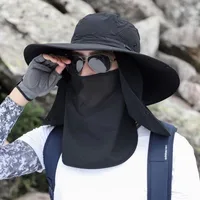 Summer Big Neaves Shawl Sun Hat Men's Outdoor Sunscreen Mountaineering Fishing Hat  Casual Waterproof Quick-drying Fisherman Hat sku image 24