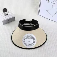 Zhao Lusi USB Rechargeable Fan Hat Women's Adult Simple Sunscreen Hat Sunshade Lightweight Breathable Empty Hat sku image 6