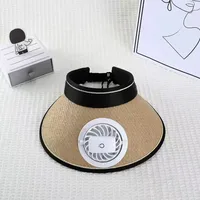 Zhao Lusi USB Rechargeable Fan Hat Women's Adult Simple Sunscreen Hat Sunshade Lightweight Breathable Empty Hat sku image 7