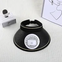 Zhao Lusi USB Rechargeable Fan Hat Women's Adult Simple Sunscreen Hat Sunshade Lightweight Breathable Empty Hat sku image 8