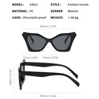 Elegant Simple Style Streetwear Solid Color PC UV400 Protection Butterfly Frame Full Frame Glasses main image 10