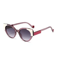 Hip-Hop Streetwear Leopard PC UV400 Protection Tinted Lenses Oval Frame Full Frame Glasses main image 9