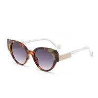 Hip-Hop Streetwear Leopard PC UV400 Protection Tinted Lenses Oval Frame Full Frame Glasses main image 6