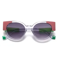 Hip-Hop Streetwear Leopard PC UV400 Protection Tinted Lenses Oval Frame Full Frame Glasses main image 4