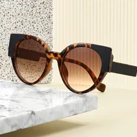 Hip-Hop Streetwear Leopard PC UV400 Protection Tinted Lenses Oval Frame Full Frame Glasses main image 2