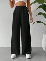 Women's Casual Holiday Daily Basic Simple Style Classic Style Solid Color Full Length Casual Pants Wide Leg Pants sku image 3